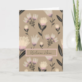 Soft Blush Botanical Floral Greeting Card  Kort