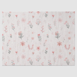 Soft Blush Floral Pattern Tissue Paper