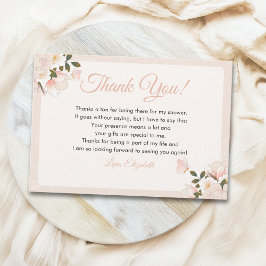 Soft Blush Floral-Themed Bridal Shower Tack Kort