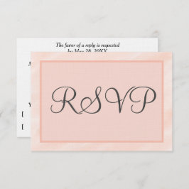Soft Blush Geometric Wedding RSVP Cards OSA Kort