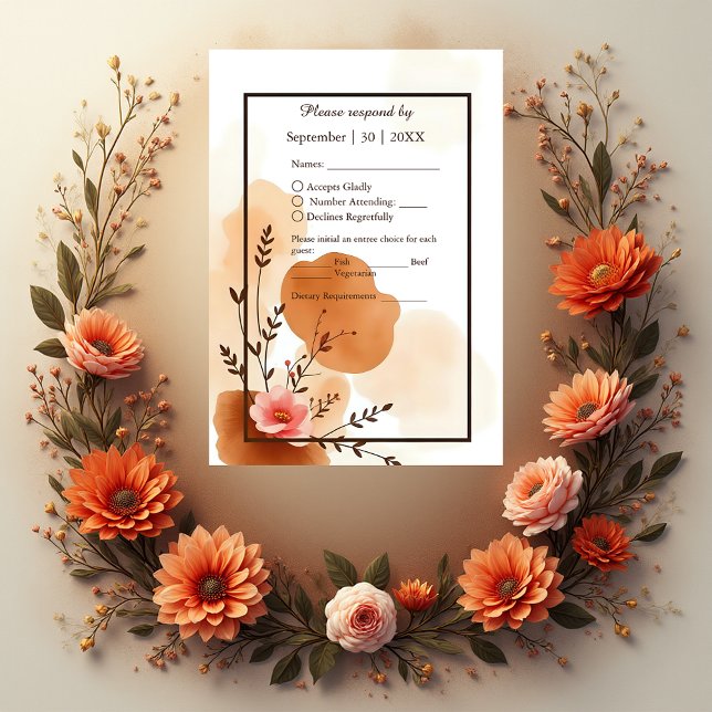 Soft Boho Watercolor Ram OSA Kort (Skapare uppladdad)