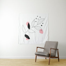 Soft Botanica - Minimalistisk Löv-konst med Rosa