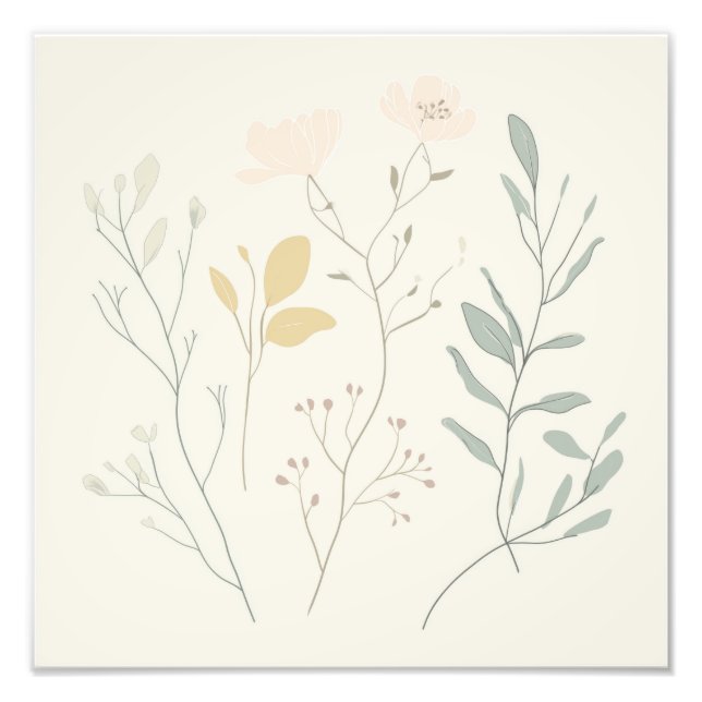 Soft Botanical Poster – Minimal Pastel Floral (Framsidan)