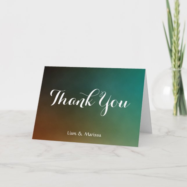 Soft Bröllop Tack Tropical Kort (Framsida)