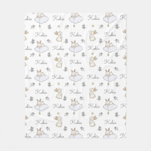 Soft Bunnies Personlig Namn Blanket Fleecefilt