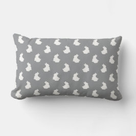 Soft Bunny Silhouette Nursery Accent Lumbarkudde