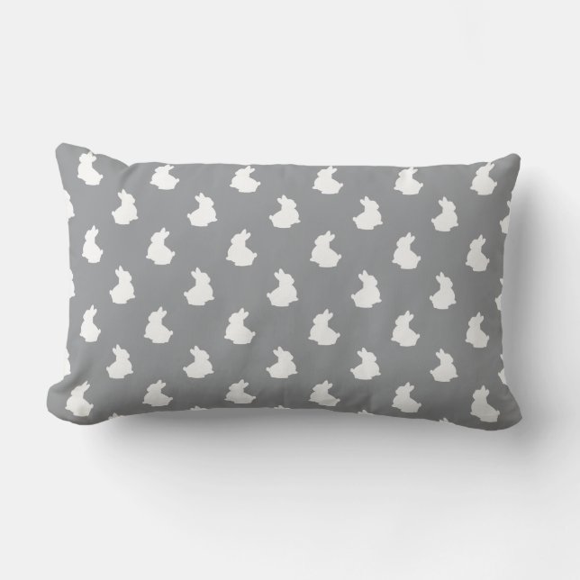 Soft Bunny Silhouette Nursery Accent Lumbarkudde (Framsida)