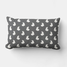 Soft Bunny Silhouette Nursery Accent Lumbarkudde