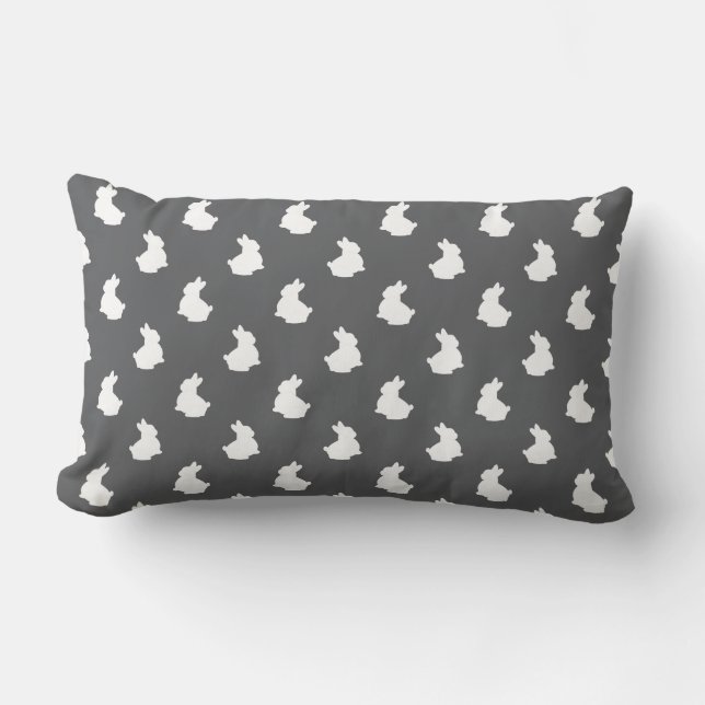 Soft Bunny Silhouette Nursery Accent Lumbarkudde (Framsida)