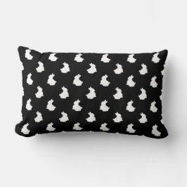 Soft Bunny Silhouette Nursery Accent Lumbarkudde
