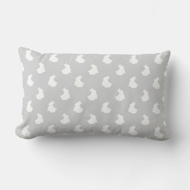 Soft Bunny Silhouette Nursery Accent Lumbarkudde (Framsida)