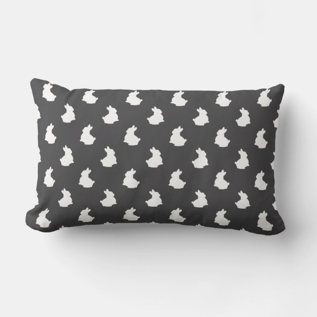 Soft Bunny Silhouette Nursery Accent Lumbarkudde (Framsida)