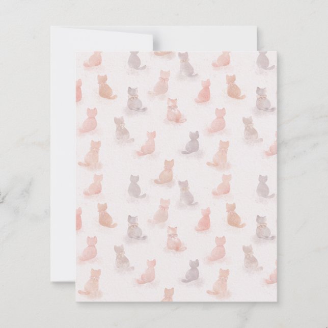 Soft Cat Pattern Paper Sheet (Framsida)