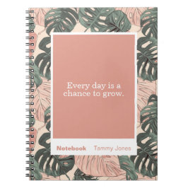 Soft Clay Monstera Block Quote Classic Notebook Anteckningsbok