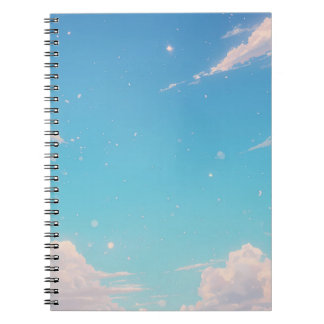 Soft Cloud Notebook, Pastel Sky Journal, Blue Sky  Anteckningsbok