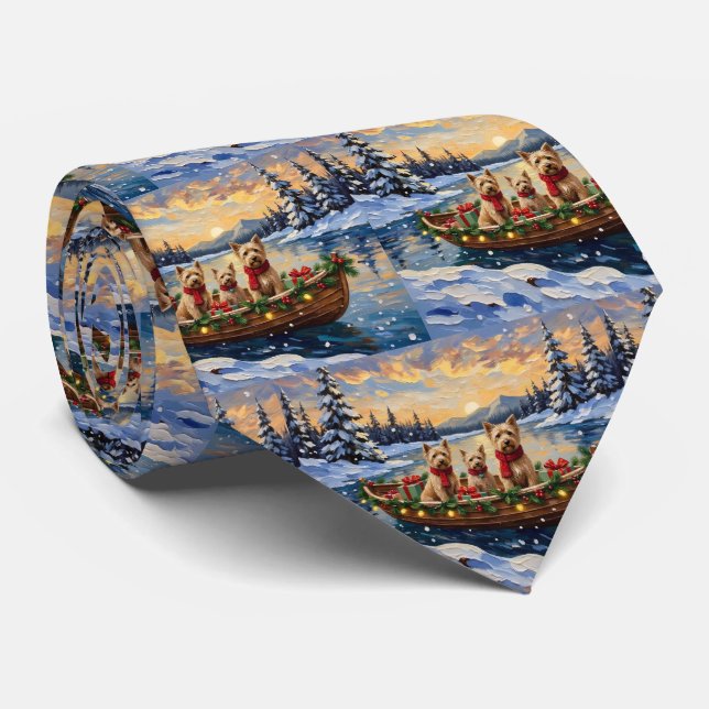 Soft Coated Wheaten Terrier Christmas Boat Holiday Slips (Rullad)