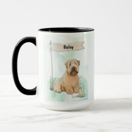 Soft Coated Wheaten Terrier Watercolor Personalize Mugg