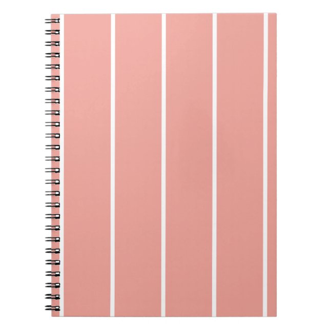 Soft Color Vertical Stripe Pattern Design Anteckningsbok (Framsidan)