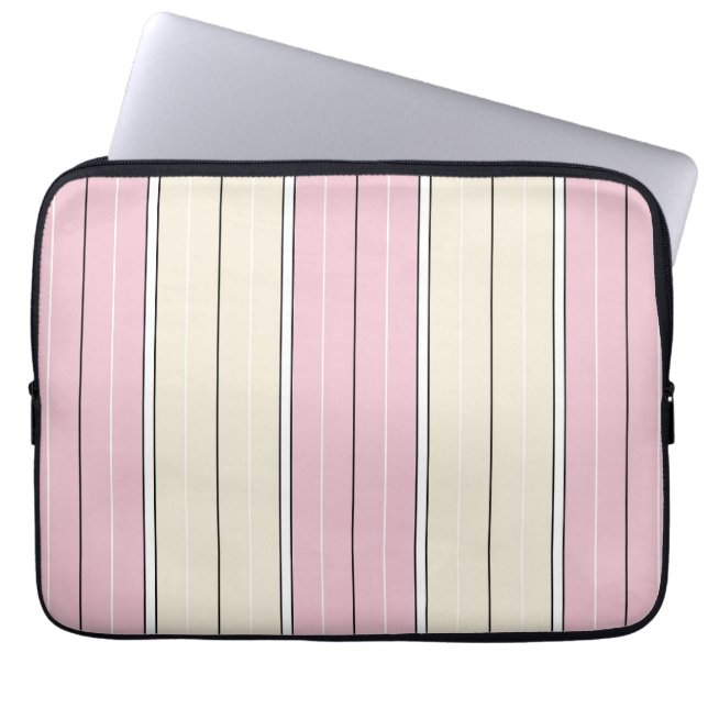 Soft Color Vertical Stripe Pattern Design Laptop Fodral (Framsidan)