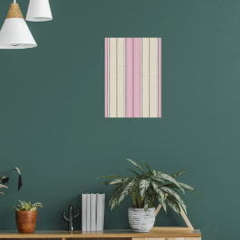 Soft Color Vertical Stripe Pattern Design Poster