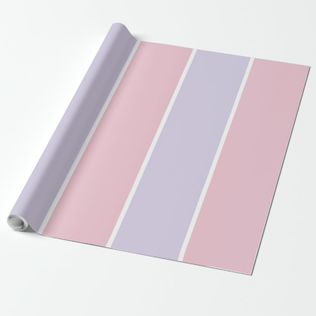 Soft Color Vertical Stripe Pattern Design Presentpapper (Utrullad)