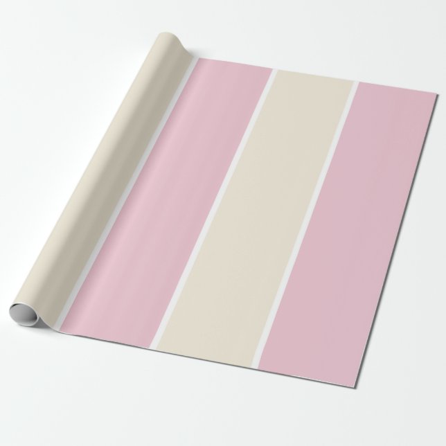 Soft Color Vertical Stripe Pattern Design Presentpapper (Utrullad)