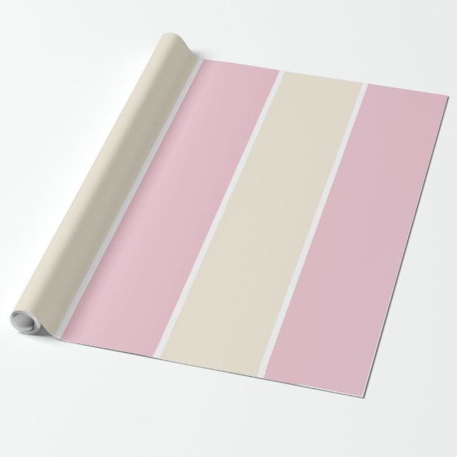 Soft Color Vertical Stripe Pattern Design Presentpapper (Utrullad)
