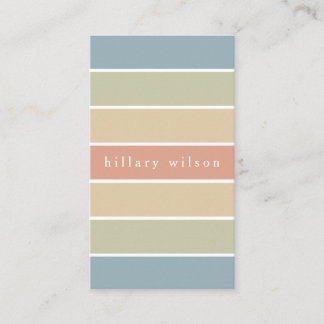 Soft colours palette stripes geometric retro visitkort