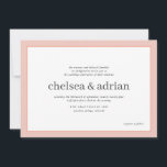 Soft Coral Gräns - enkel bröllopsinbjudan Spara Datumet<br><div class="desc">Gör en påstående av underskattad elegans med den här enkla, textbaserade bröllopsinbjudningsdesignen som innehåller en subtil gräns av både mjuka och feta koralltoner på neutralt vit. Om du Användor anpassningsalternativet om du vill ändra färg till kostym på ditt bröllop-tema kan du till och med lägga till en bakgrundsbild som du...</div>