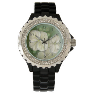 Soft Cream White Pastel Hydrangea Blommigt Armbandsur