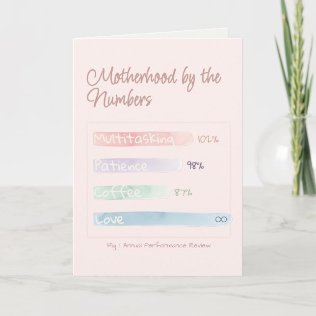 Soft Data | By the Numbers Mother's Day Folded Kort (Framsida)