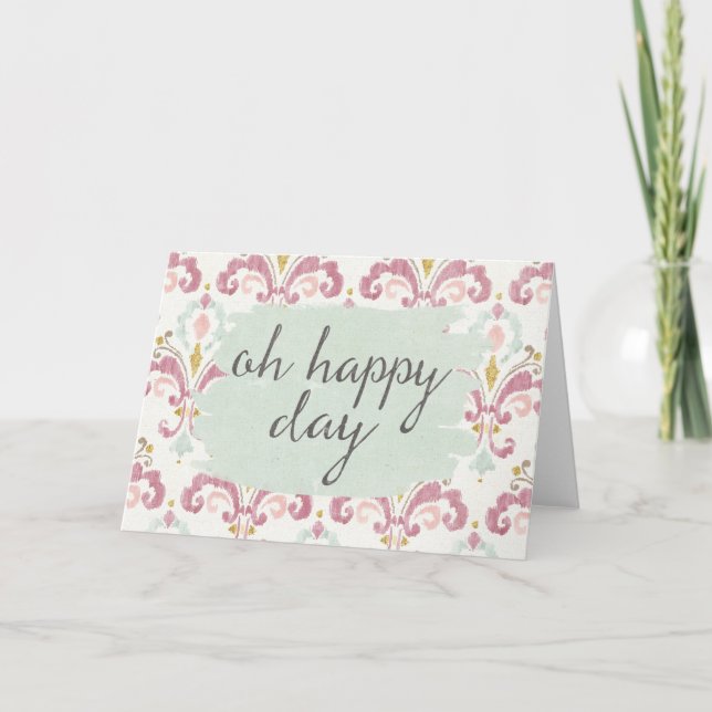 Soft Deco VI | Oh Lycklig Day Kort (Framsida)