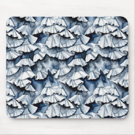 Soft Denim Blue Watercolor Ruffles Musmatta