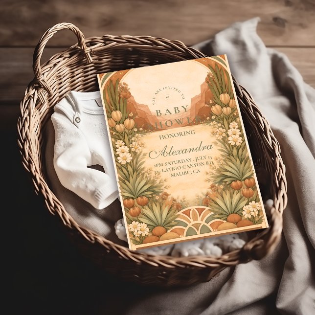 Soft Desert Wildflowers Baby Shower Inbjudningar (Skapare uppladdad)