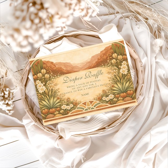 Soft Desert Wildflowers Diapper Raffle  Tilläggskort (Skapare uppladdad)