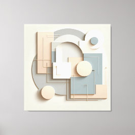 Soft Dimensional Arcs Canvastryck