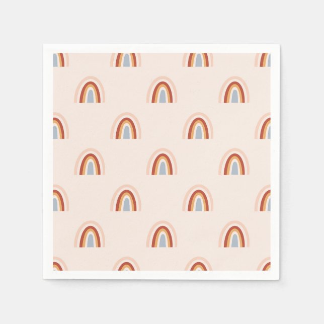Soft Doodle Rainbow Mönster Pappersservett (Framsidan)