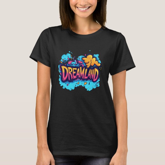 Soft Dreams in Dreamland for a Serene Night T Shirt (Framsida)