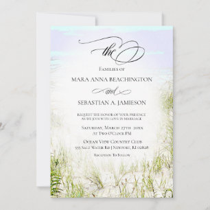 *~* Soft Dune Beach Grass    PhotoWedding Inbjudningar