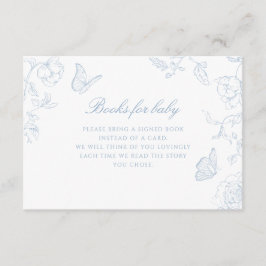 Soft Dusty Blue Chinoiserie Bokar för Baby Tilläggskort