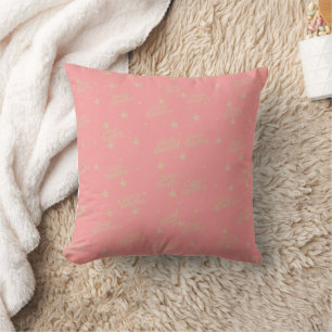 Soft Dusty Rosa Guld Stars Dekorativ kudde