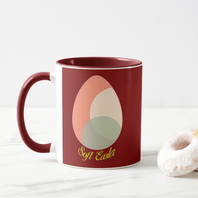 Soft Easter – Pastel Egg Illustration - caneca Mugg (Med munk)