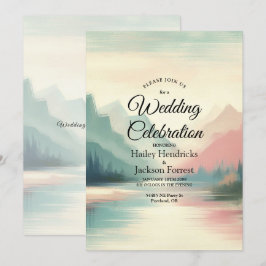 Soft Echoes of the Mountains Wedding Inbjudningar