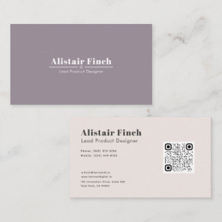 Soft Färg | Modern Elegant - minimalistisk QR-kod Visitkort