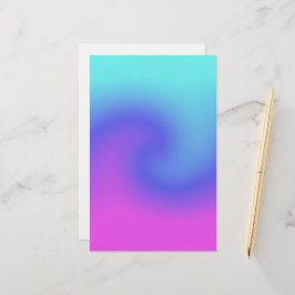 Soft Färg Pastel Swirl Rosa Blue Lila Aqua Art Brevpapper