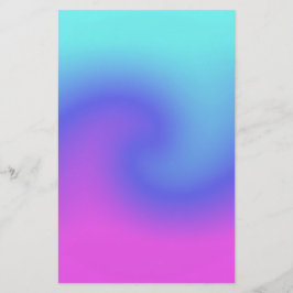 Soft Färg Pastel Swirl Rosa Blue Lila Aqua Art Brevpapper