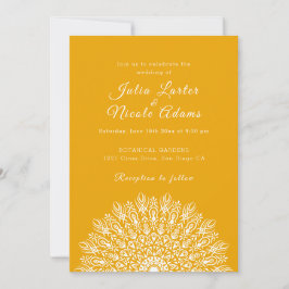Soft Feather Dry Pampas Grass Mandala Wedding Inbjudningar