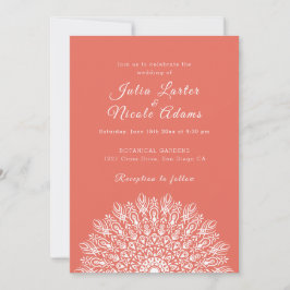 Soft Feather Dry Pampas Grass Mandala Wedding Inbjudningar