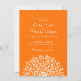 Soft Feather Dry Pampas Grass Mandala Wedding Inbjudningar