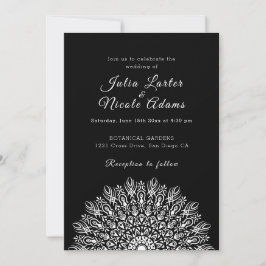 Soft Feather Dry Pampas Grass Mandala Wedding Inbjudningar
